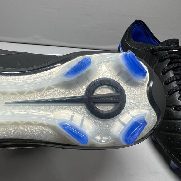 Nike Tiempo Legend 10 Elite Black-Chrome-Hyper Royal Blue DV4328-040 Men Sz 6